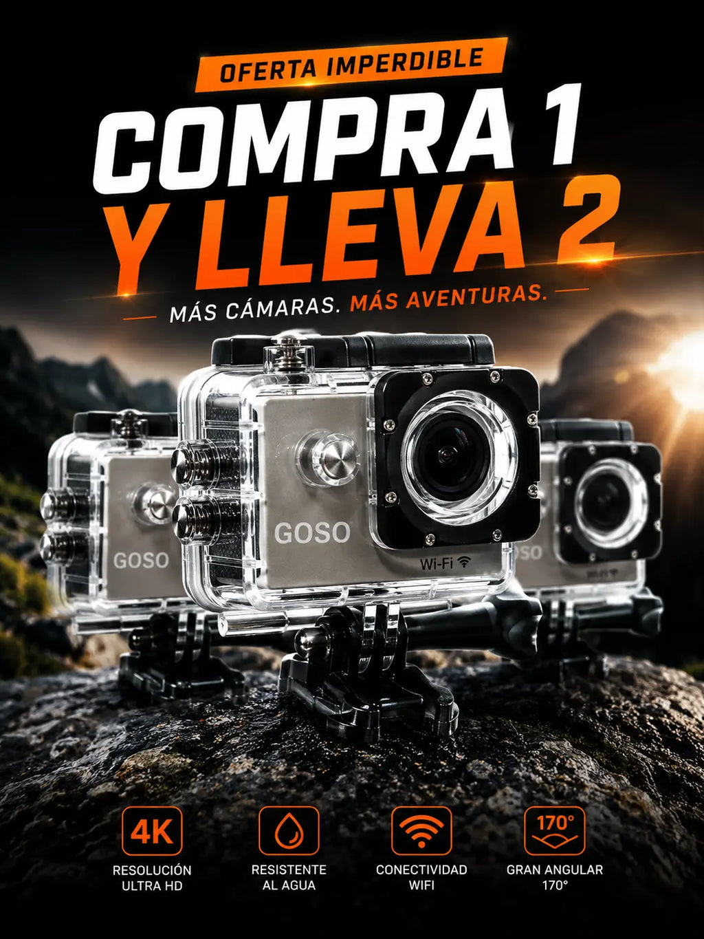 Cámara GoPro Ultra HD Impermeable [GRABA CON LA MÁXIMA CALIDAD]